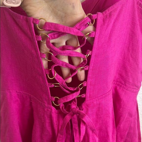 Aqua Fuchsia Sleeveless Dress - Picture 5 of 8